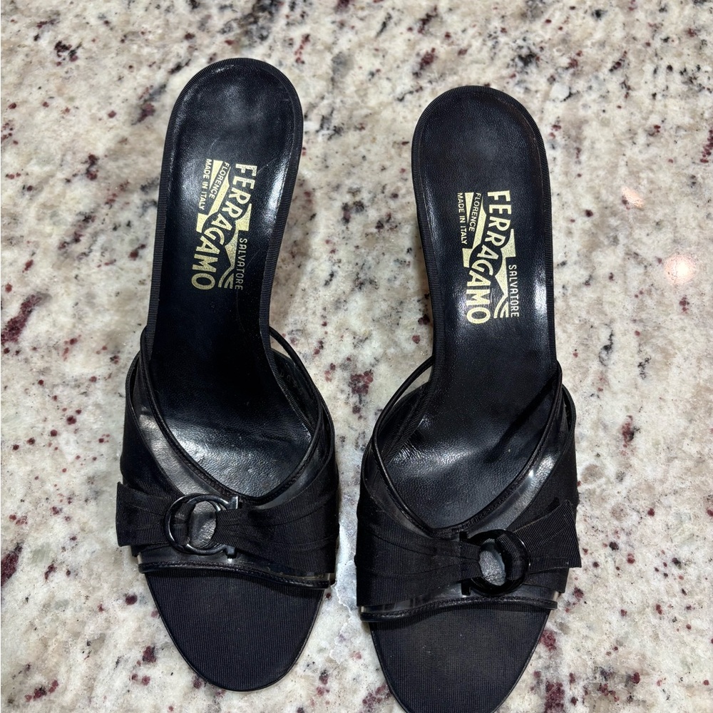 Salvatore Ferragamo Black Heeled Sandals